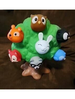 Lakeshore Fine Motor Skills Forest Friends Tree Playset Soft Plastic Montessori